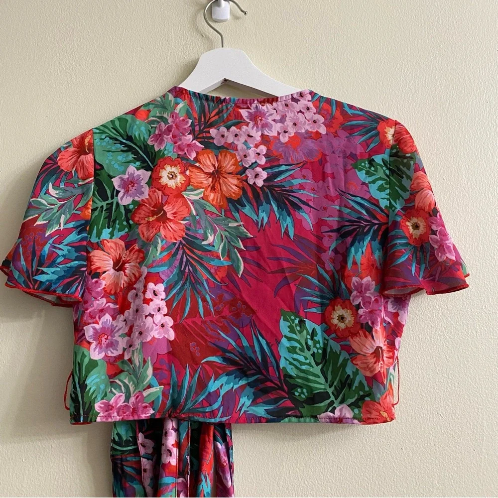 Show Me Your MuMu Pink Tropical Floral Crop and Shorts Set